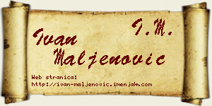 Ivan Maljenović vizit kartica